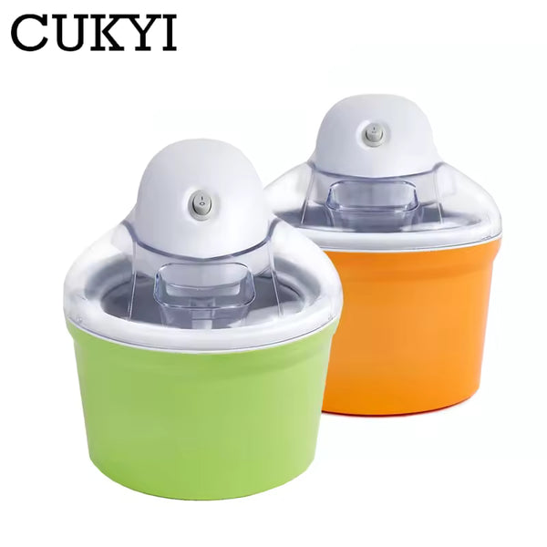 1.2L Portable Electric Ice Cream Maker – DIY Frozen Yogurt & Fruit Dessert Machine with Stainless Steel Bucket